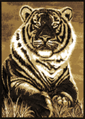 Tiger Print Area Rug
