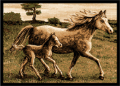 Horse Mother & Baby Area Rug
