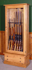 12 Gun Oak Cabinet