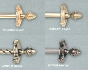 Grand Dynasty Stair Rods, Brackets and Finial Sets