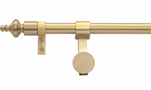 Brushed Brass Grand Regency Wall Hanger with Urn Finials